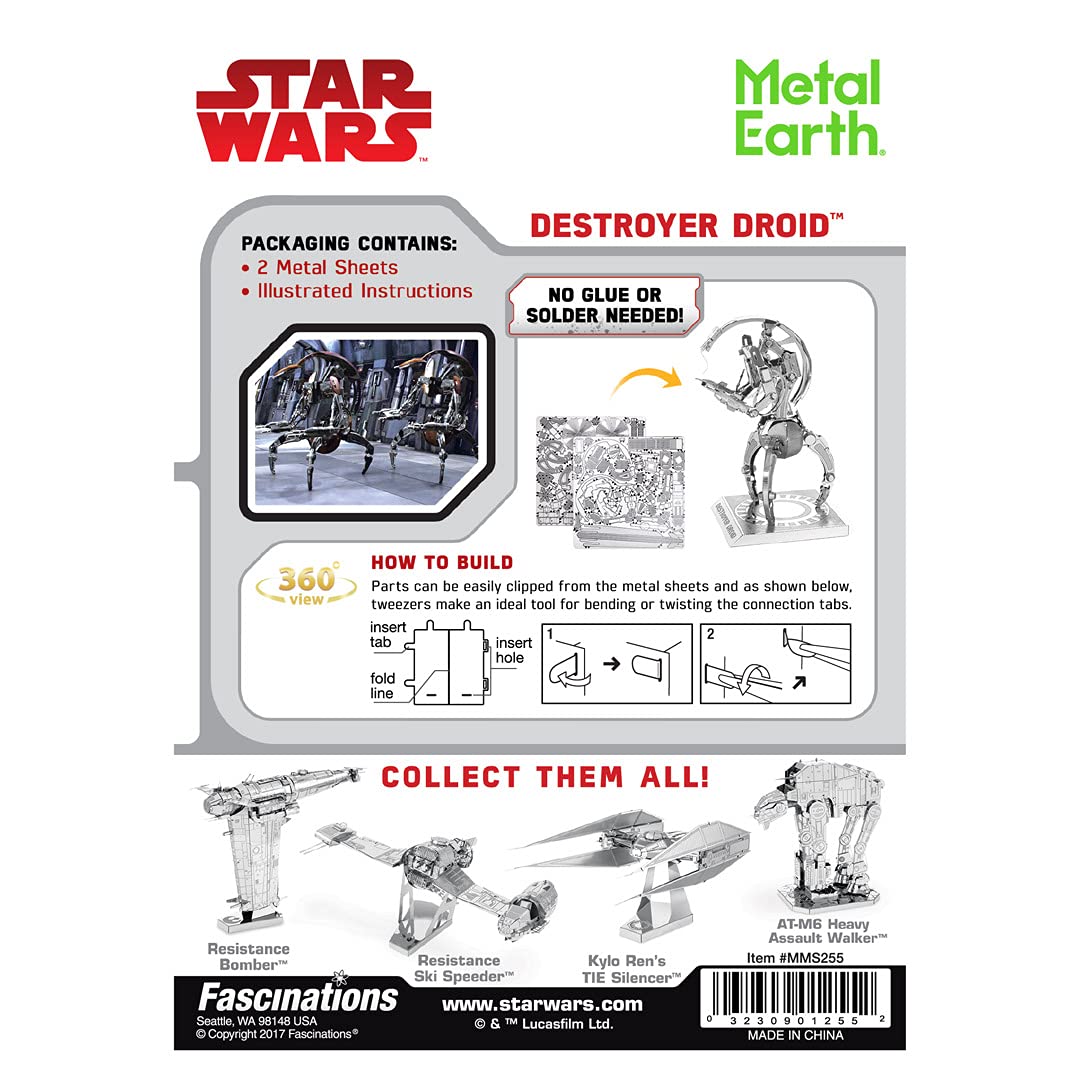 Metal Earth Star Wars Destroyer Droid 3D Metal Model Kit Fascinations