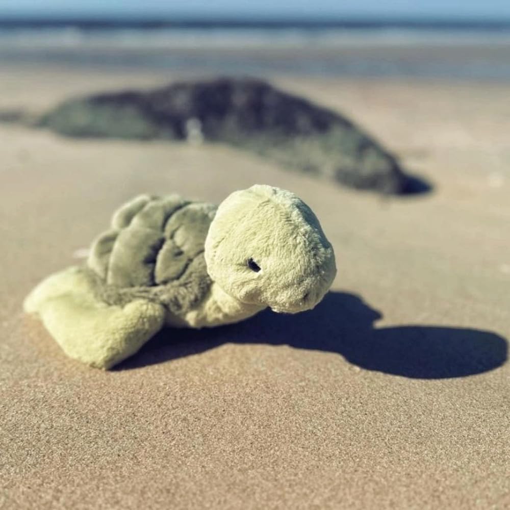 XIYUAN 13.8inch Weighted Plush Cute Turtle Stuffed Animals,Soft Sea Turtle Plush Toy, Green Tortoise Plushies Dolls Pillow Present for Kids, Babies