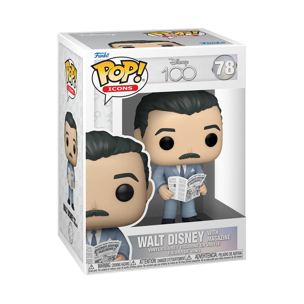 Funko Pop! Icons: Disney 100 - Walt Disney with Magazine