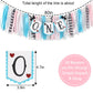 LINLULU Alice in Wonderland Highchair Banner, 1st Birthday Girl Decoration, Blue, 80 inches x 8.75 inches