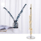 Mini Gold Flute Musical Instrument Model Miniature Decoration Replica Band Music Player Statue for Dollhouse DIY Craft Gift Box
