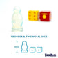 FanRoll Compatible with Catan Premium Robber & Metal Dice Set, Opalite