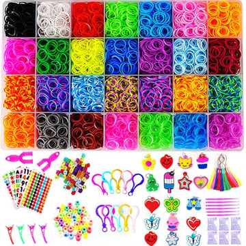 YITOHOP 12080+ Loom Bands Set, Rubber Bands for Bracelet Making Kit, DIY Arts & Crafts Idea, Friendship Bracelet Birthday Gift Kits for Kids Girls