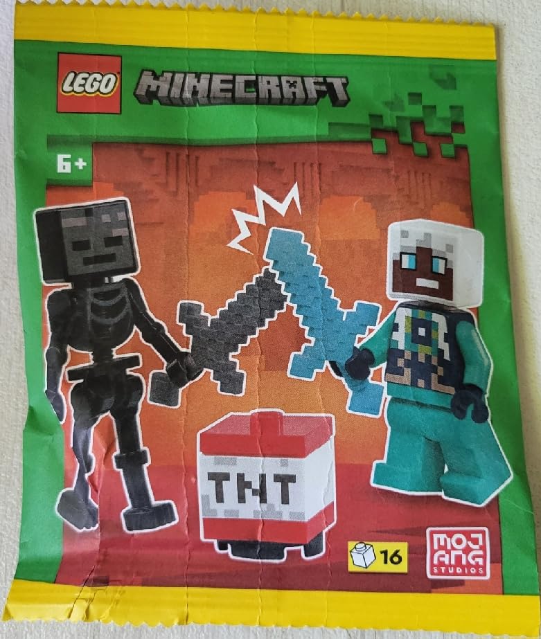LEGO Minecraft: Wither Skeleton Minifigure with Ender Explorer and TNT - 6+