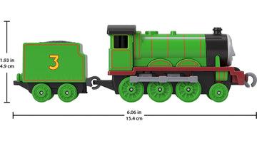 Thomas & Friends by Fisher-Price Train, Large Push-Along Die-Cast Henry Engine & Cargo Car from The Classic & All Engines Go Series, for Preschoolers