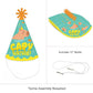 Big Dot of Happiness Capy Birthday - Cone Happy Birthday Party Hats for Kids and Adults - Set of 8 (Standard Size)