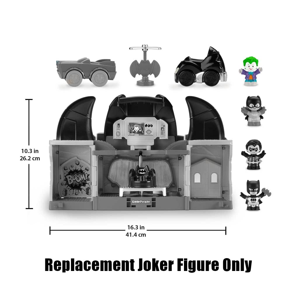 Replacement Part for Fisher-Price Little People Inspired by DC Superfriends Deluxe Batcave Playset HHY77 - Replacement Joker Figure