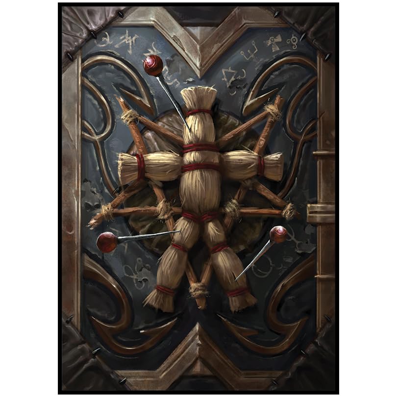 Fantasy North - Book of Curses - Spell Book Series I - 100 Textured Matte TCG Card Sleeves - Fits Magic MTG Commander Pokemon and Other Card Games