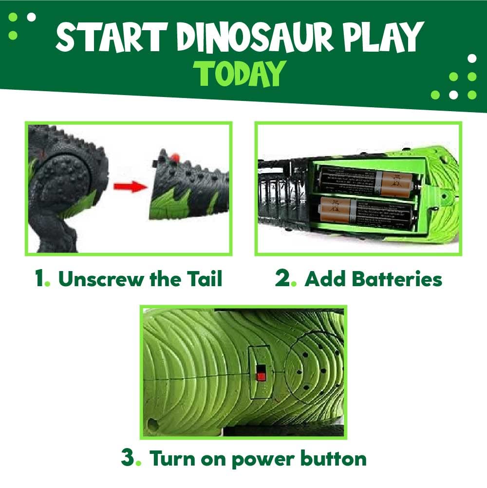 Toysery Tyrannosaurus T-Rex Walking Dinosaur Kids Toy. LED Lights and Realistic Sounds, for Kids 3-12 Years Old Boys and Girls (Colors May Vary)