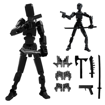 Feetcant Titan 13 Action Figure,2026 New Lucky Robot 13 Action Figures,3D Printed Action Figures for Boys(Black-1pc)