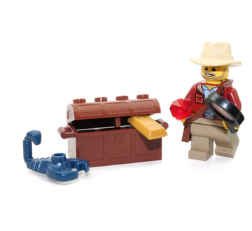 LEGO City Jungle Explorer with Fedora Hat, Treasure Chest and Scorpion (Limited Edition)