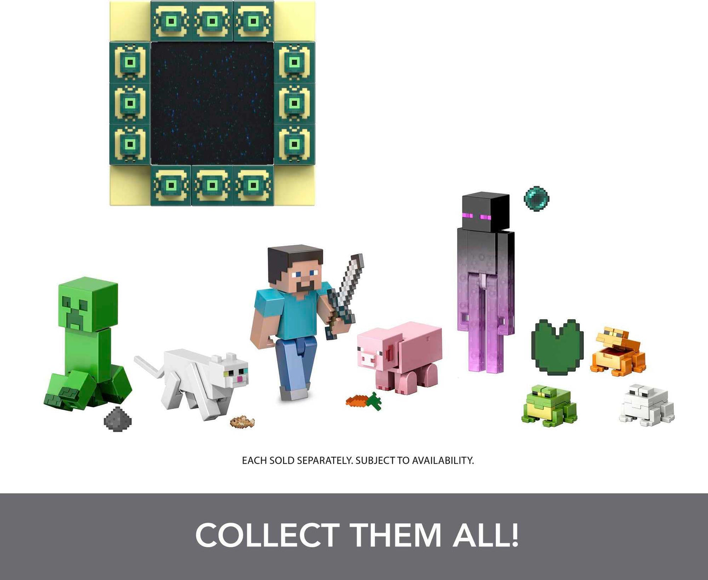 Mattel Minecraft Toys, Creeper Action Figure with Flint & Steel Accessories, Collectible Toy in 3.25-inch Scale