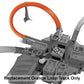 Mattel Replacement Part for Hot-Wheels Criss Cross Crash Die-Cast Vehicle Playset - DTN42 ~ Replacement Orange Loop Track