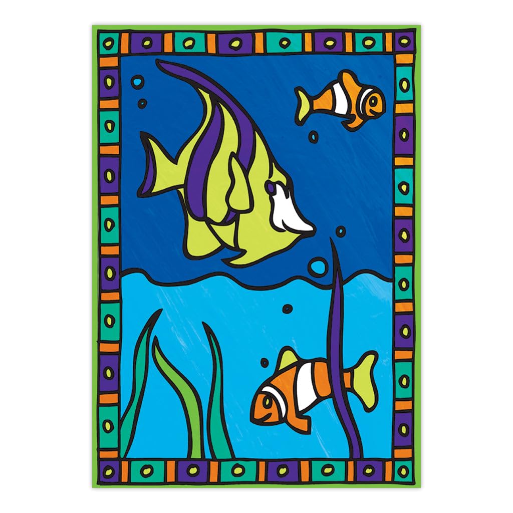 Royal Brush My First Paint By Number Kit 8.75 by 11.375-Inch-Sea Turtle and Fish, 2/projects(422094)