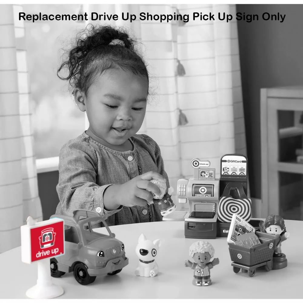 Fisher-Price Replacement Part for Collectible Little People Target Run Dollhouse Playset HXX97 - Replacement Drive Up Shopping Pick Up Sign