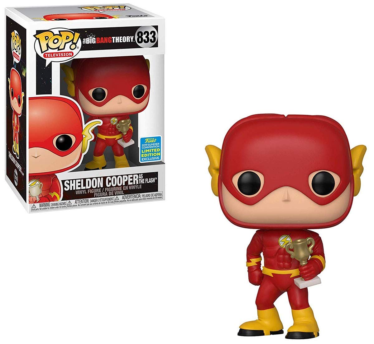 Funko Pop! Big Bang Theory: Sheldon Cooper As The Flash #833 - Shared SDCC Excl.