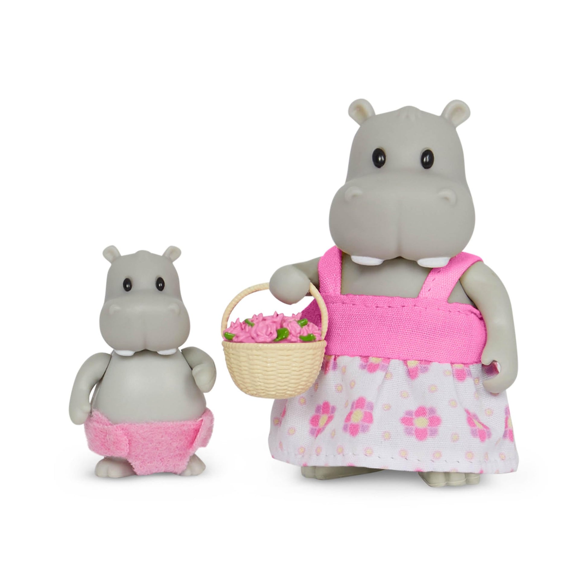 Li'l Woodzeez Pitterpotemus Hippo Family Wedding Set, 7 Posable, Playsets