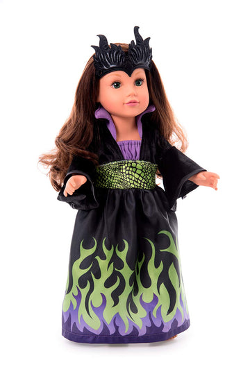 Little Adventures Dragon Queen Doll Dress - Doll Not Included - Machine Washable Child Pretend Play and Party Doll Clothes with No Glitter