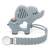Teething Toys for Babies, Baby Teethers Silicone Baby Teether Toys for Boys and Girls Infant Teething Relief for Teething Elephant Shape, Gray