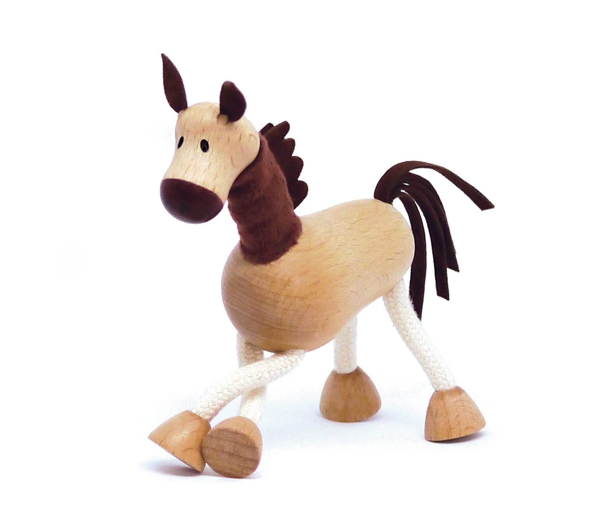 Horse Wooden Animal Toys for Toddler, Fun and Posable Wood Farm Animal Toys, Early Education Boys and Girls
