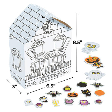 Fun Express DIY Haunted House Craft Kits -Makes 12 - Halloween Crafts for Kids