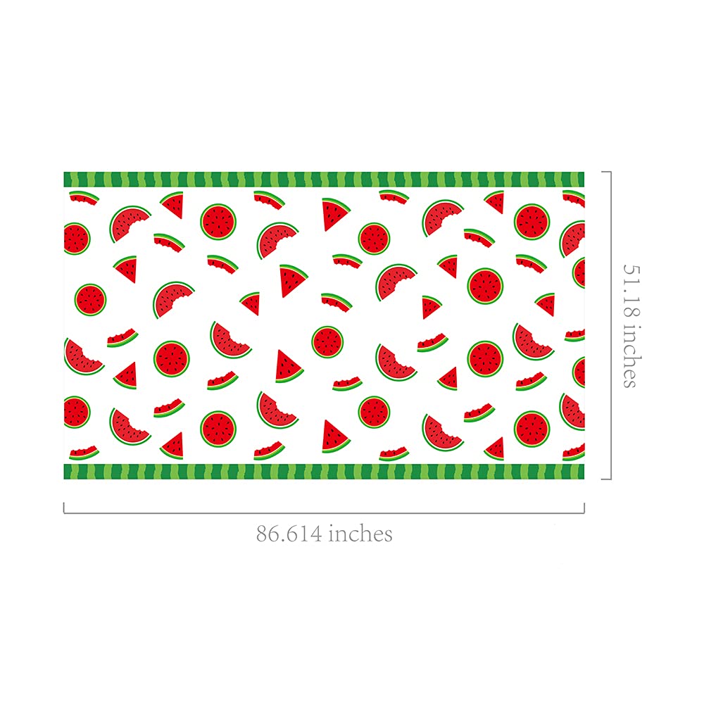 JHkim Watermelon Tablecloth for Party - 2 Packs 52" X 87" Watermelon Party Supplies, Watermelon Disposable Tablecloths, one in A Melon Party