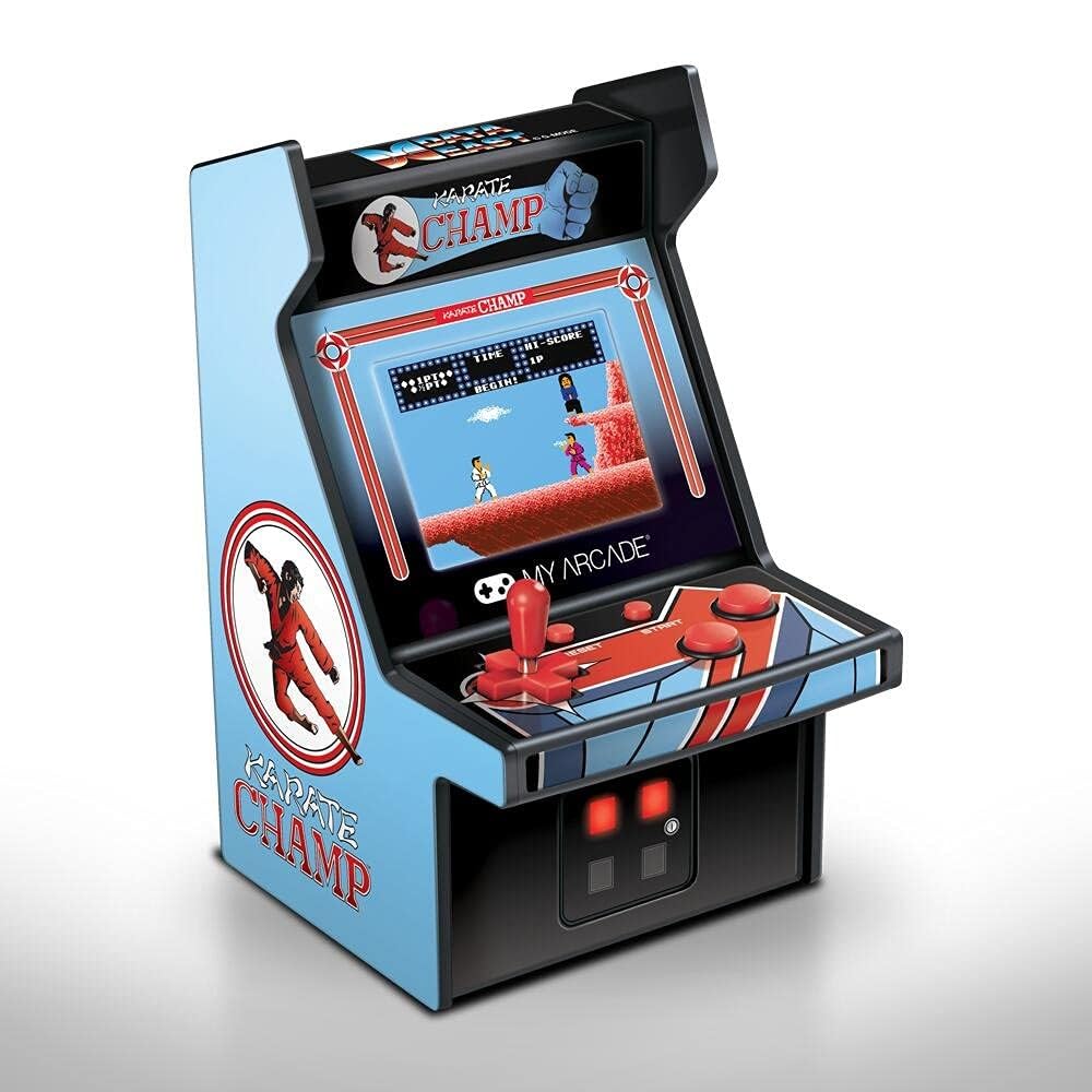 My Arcade Karate Champ Micro Player Arcade Machine: Fully Playable, 6.75 Inch Collectible, Color Display, Speaker, Volume Buttons, Headphone Jack