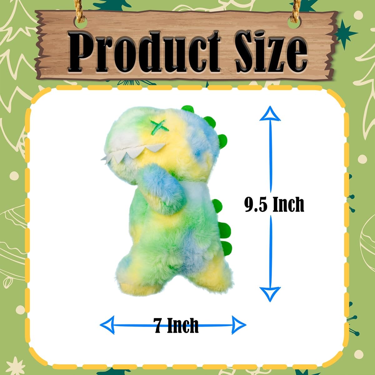 NILISWIEST Cute Animal Plush Pillow, Cuddly Stuffed Pillow for Play and Hug, Perfect Soft and Huggable Pillow Gift for Your Family(Colorful Dinosaurs)