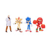 Sonic 3 Movie 5-Inch Action Figures 4-Pack, Includes Sonic, Super Shadow, Knuckles, and Gerald Robotnik, Articulated Figures from Jakks Pacific's Wave