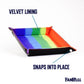 FanRoll Fold Up Velvet Dice Tray w/PU Leather Backing: Watercolor Rainbow, Role Playing Game Dice Accessories for Dungeons and Dragons