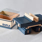 KAPLA 40 Squares Dark Blue - Wooden Construction Set - 40 Dark Blue Colored Building Planks - for Ages 3+
