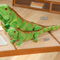 Xshelley Realistic Green Lizard Stuffed Animal Toys, Chameleon Dolls, Reptile Soft Toys Maned Lizards, Wildlife Gifts for Kids (37.4 inches)