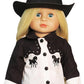 American Fashion World Western Cowboy/Cowgirl Outfit for 18 Inch Dolls - Shirt, Jeans, Black Cowboy Hat & Boots
