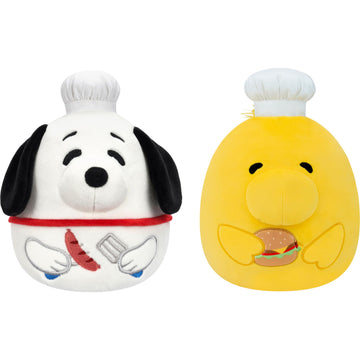 Squishmallows Original Peanuts 8in Snoopy & Woodstock BBQ Americana - Official Jazwares Plush (Little)