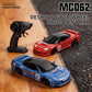 MCARRO 1/64 Scale Mini RC Drift Car, 60 Mins Playtime 2.4GHz Remote Control Car with 2-Speed Modes & LED Lights, Micro 4WD RC Stunt Race Car, (Black)