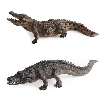 DOYIFUN 2 Pcs Simulated Crocodiles Model Figure Toy, Realistic Alligator Figurines Collection Playset Science Educational Props