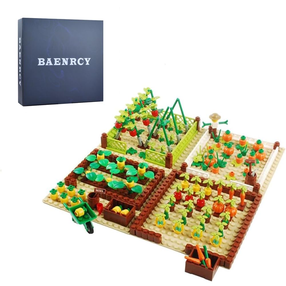Farm Field Set Building Blocks Plant Animal Crops Building Bricks Kit DIY Building Set Compatible All Major Brands