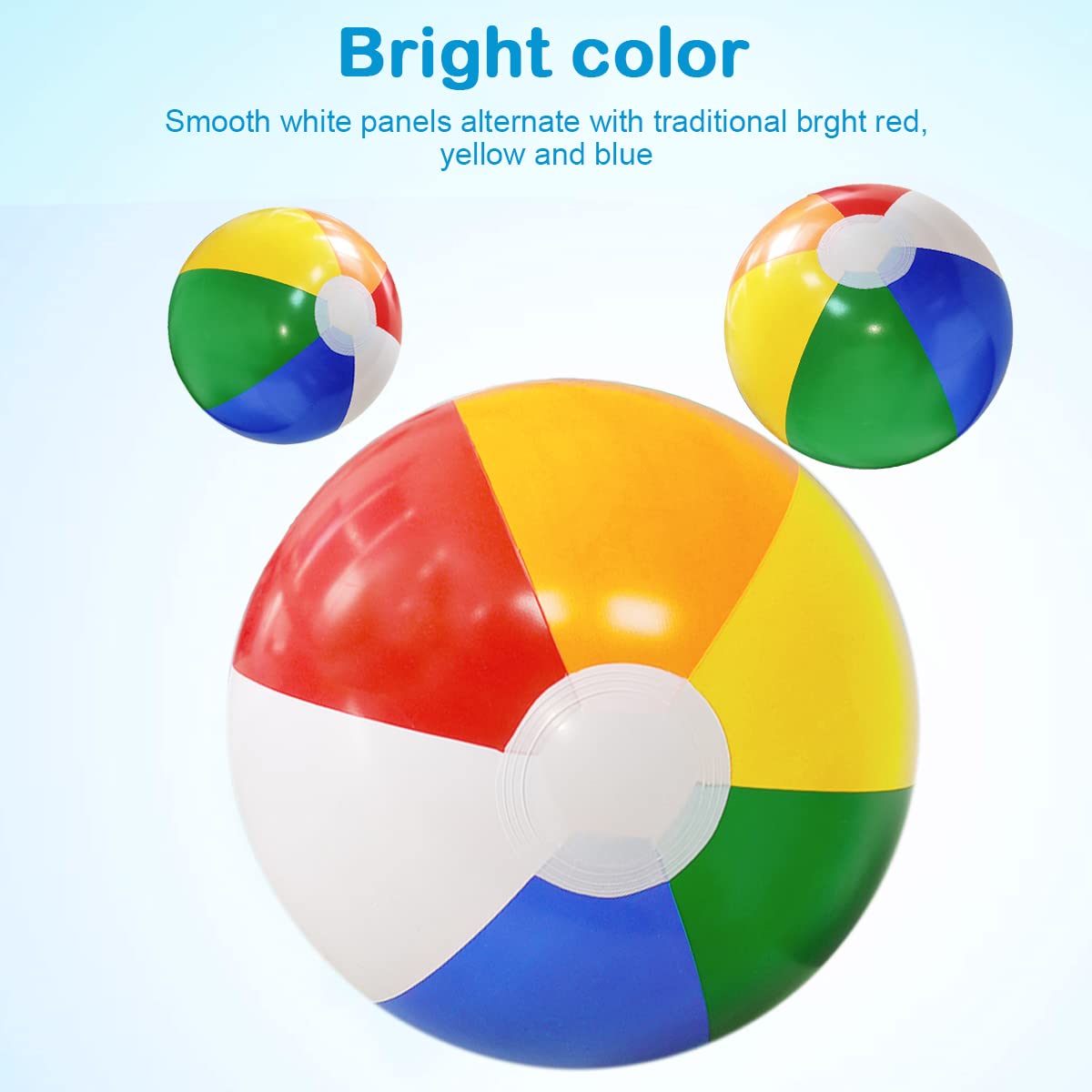 Lamnhin 16'' Beach Balls for Kids - 3 Pack Beach Ball Bulk Inflatable Pool Beach Balls Bulk Hawaiian Tropical Theme Party Decorations Favors Supplies