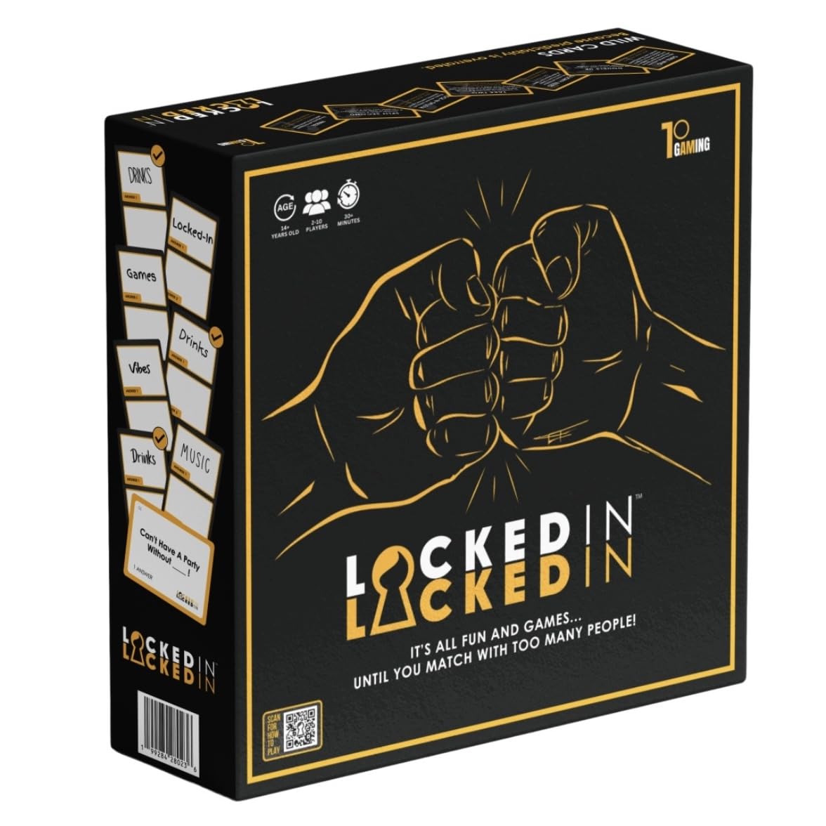 Locked-in Party Card Game - 400 Prompt Cards - Fun Game for Game Night, Parties & Icebreakers - Adults, Teens & Families - 2-10 Players