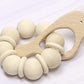 Penta Angel 10Pcs Wood Teething Rings Pain Relief Natural Wood Teething Toys Wooden Teether Animals for Infant Toddler, Turtles Swallows Dolphins