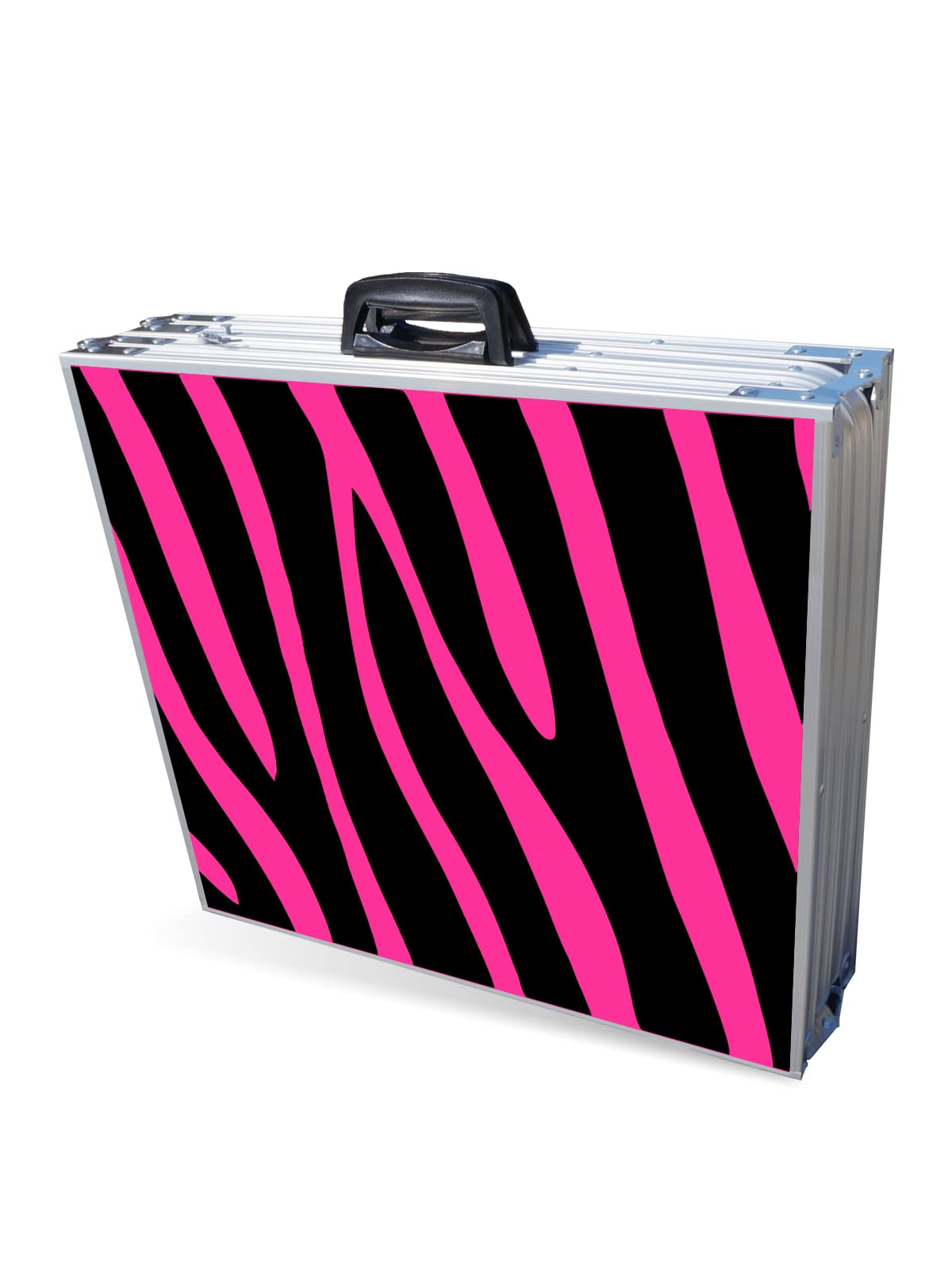 PARTYPONG 8-Foot Folding Beer Pong Table - Pink Zebra Edition (Base Model)