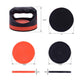Plastic Air Hockey Strikers/Pushers, 2 PCS 4" Plastic Black Air Hockey Pushers and 4 PCS 2.75" Pucks Replacement for Game Tables Goalies Equipment