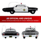 Iconic Replicas 1964 Ford Galaxie 500 Police Car: Mayberry Sheriff (White/Black) 1:43 Diecast Model