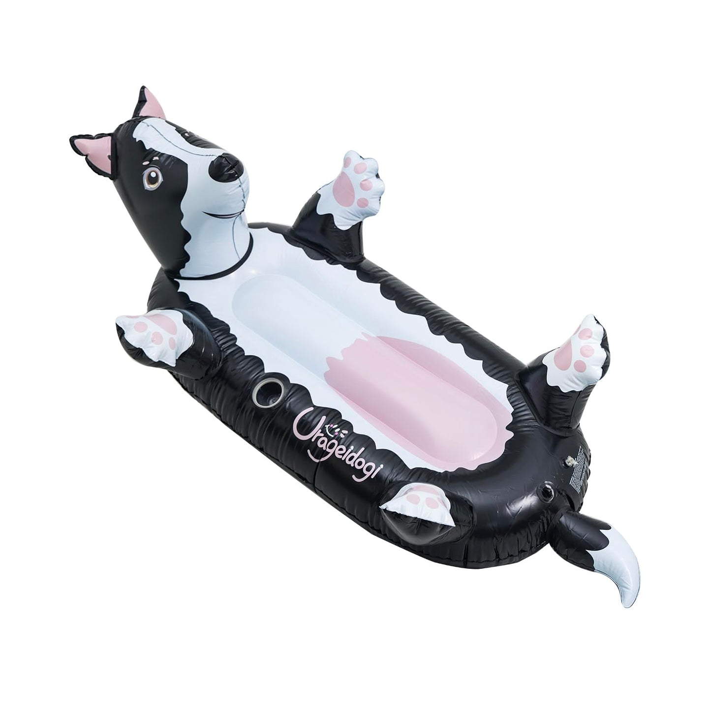 Swimming Pool Water Toys Inflatable Cute Border Collie Dog Shape Pool Float for Adults, and Pets