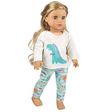 Ecore Fun American 18 Inch Boy Girl Doll Clothes Pajamas Tracksuit for 18" Boys or Girls - Birthday Reward Gift Dolls Outfits for 18 Inch Dolls