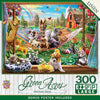 MasterPieces - 300 Piece Jigsaw Puzzle, Large EZ Grip Shapes, Afternoon Siesta, Fun for Adults, Seniors, Family, Kids, Matte Finish, 18"x24"