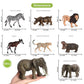Volnau Safari Animal Figurines Toys 13PCS Africa Figures for Kids Toddlers Christmas Decoration Gift Preschool Educational Zoo Pack Lion Jungle Forest