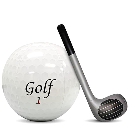Vaulted Skulls & Co Inflatable Golf Ball | Golf Beach Balls | Golfing Gift Ball | Golfer Party Decorations | Golfing Pool Game Ball | Golfer Gag Gift
