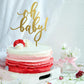 Sleyberoy Gold Mirror Acrylic Oh Baby Cake Topper