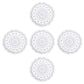 LoveinDIY 1:12 Scale Dollhouse Miniature Lace Tablecloth, 5 Pc White Openwork Doily Set for Dollhouse Round Tables